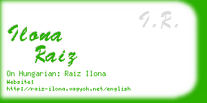 ilona raiz business card